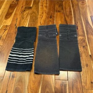 Lot of 3 Black Kitchen Oven Towels Snaps